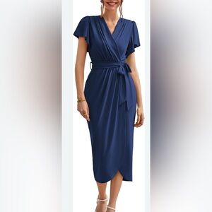 Grace Karin Navy Midi Dress